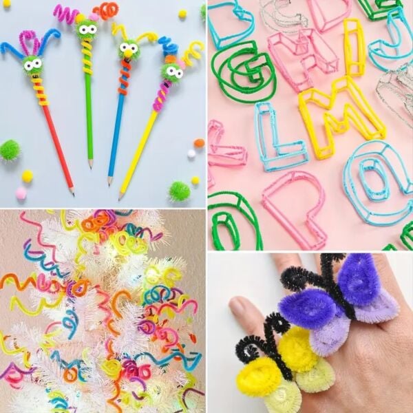 Şönil Tel,  – El İşi, DIY, Hobi ve Çiçek Yapım Teli, Sarı, 100 Adet, 6 mm - 30 Cm