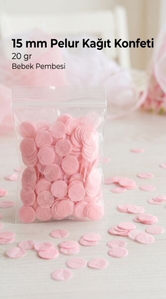 Pelur Kağıt Konfeti, 15 mm - 20 gr, Parti, Düğün ve Etkinlik Süsleme, Balon İçi Konfeti