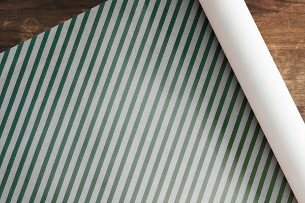 Yeşil Verev Beyaz Ambalaj Kağıdı Seti | 10 Rulo Kağıt (70x100 Cm)-12 Rafya-20m İp-Bant ve Makinesi