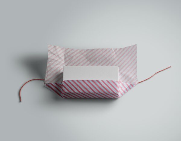 Kırmızı Verev Beyaz Ambalaj Kağıdı Seti | 10 Rulo Kağıt (70x100 Cm)-12 Rafya-20m İp-Bant ve Makinesi