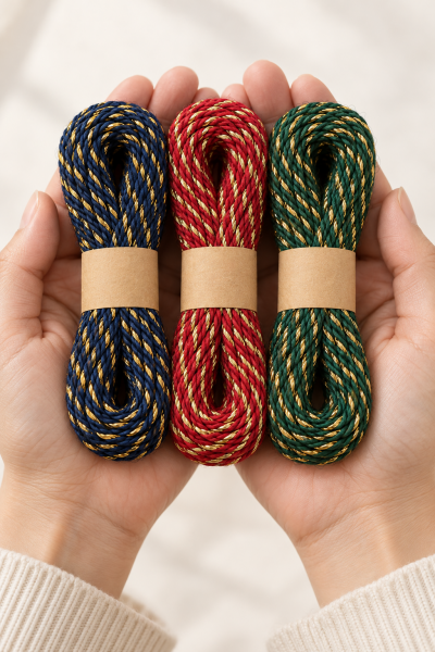 Twine İp Kırmızı Altın Laci Altın Yeşil Altın 3 x 10 mt.