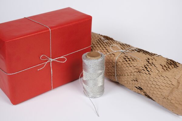 Gümüş Renkli Dekoratif İp - 100 m, Hediye Paketleme, Süsleme ve El İşi Malzemesi, DIY İpi