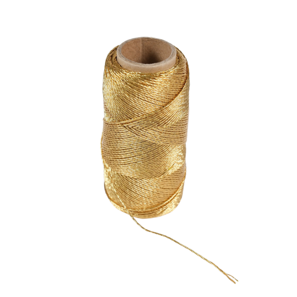 Altın Renkli Dekoratif İp - 100 m, Hediye Paketleme, Süsleme ve El İşi Malzemesi, DIY İpi