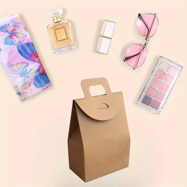 Kraft Kınalık Çerezlik El Geçme Çanta No:1 - 5.5x7x4 Cm 50 Adet