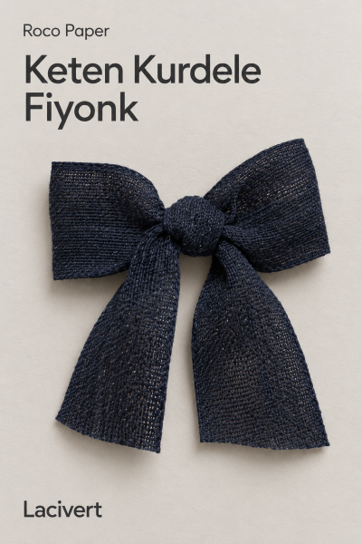 Keten Kurdele Fiyonk 5 cm 25'li Paket Lacivert