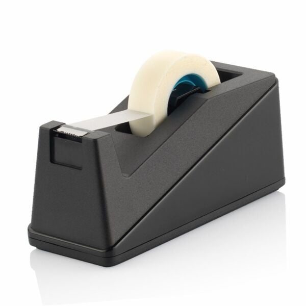 Ofis ve Ev İçin Bant Kesici - Ergonomik, Kaydırmaz Taban, 19mm x 33m Uyumlu Bant Makinesi, Siyah