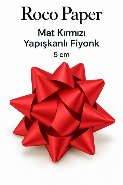 Fiyonk 5 cm Mat Kırmızı  - 25 Adet