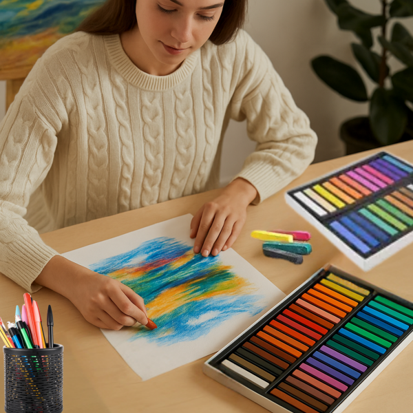 ShinHan SH Soft Pastel Boya Seti, Yüksek Pigmentli, Krapon Pastel Boya ve Hobi Kalemleri, Canlı Renkler