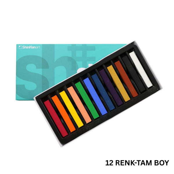 ShinHan SH Soft Pastel Boya Seti, Yüksek Pigmentli, Krapon Pastel Boya ve Hobi Kalemleri, Canlı Renkler 12li Paket