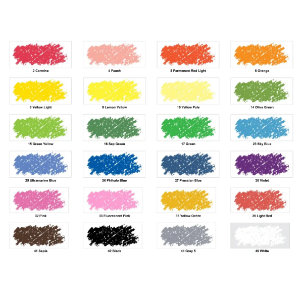 ShinHan SH Soft Pastel Boya Seti, Yüksek Pigmentli, Krapon Pastel Boya ve Hobi Kalemleri, Canlı Renkler 24lü Paket