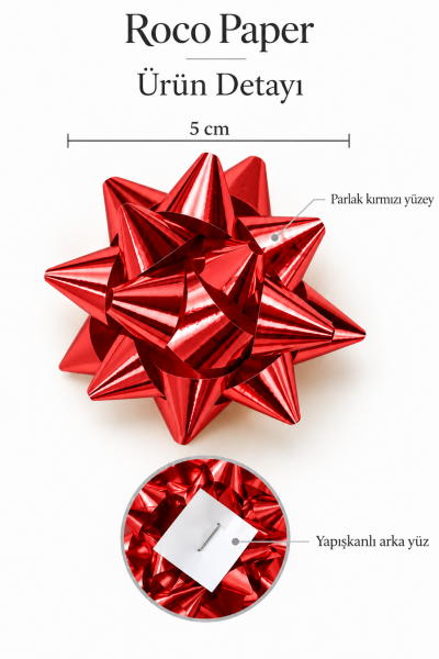 Fiyonk 5 cm Parlak Kırmızı - 25 Adet