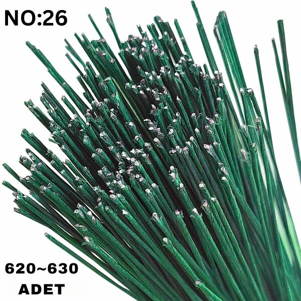 Yeşil Yapay Çiçek Teli, No:26 (0.8 Mm) - Çiçek Aranjman Yapım Teli, 500 gr (620-630 Adet), 60 Cm