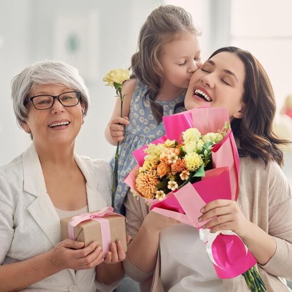 Çiçek Ambalaj Kağıdı 20li, Çift Yüzlü Mat Şeffaf Buket Sargı Kağıdı, Açık & Koyu Pembe, 58x58 Cm