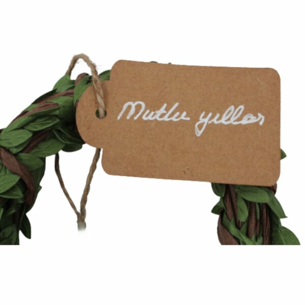 Özel Baskı Delikli Kraft Hediye Paketleme Etiketi , Boş Hediye Not Kartı, 100 Adet