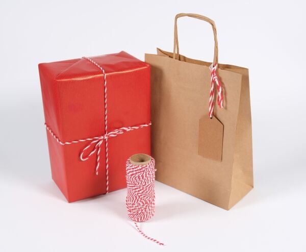 Hediye Paketleme ve Ambalaj İpi, Marteniçka, Paket İpi, 200 M (TWINE BAKER) Kırmızı-Beyaz