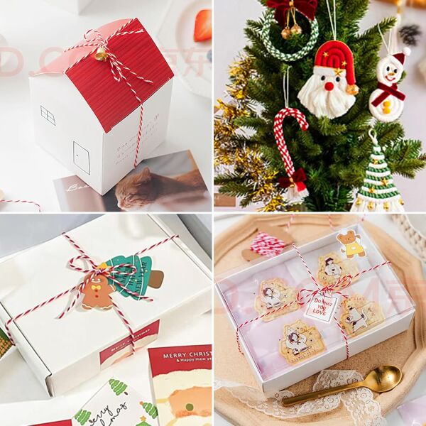 Hediye Paketleme ve Ambalaj İpi, Marteniçka, Paket İpi, 200 M (TWINE BAKER) Kırmızı-Beyaz