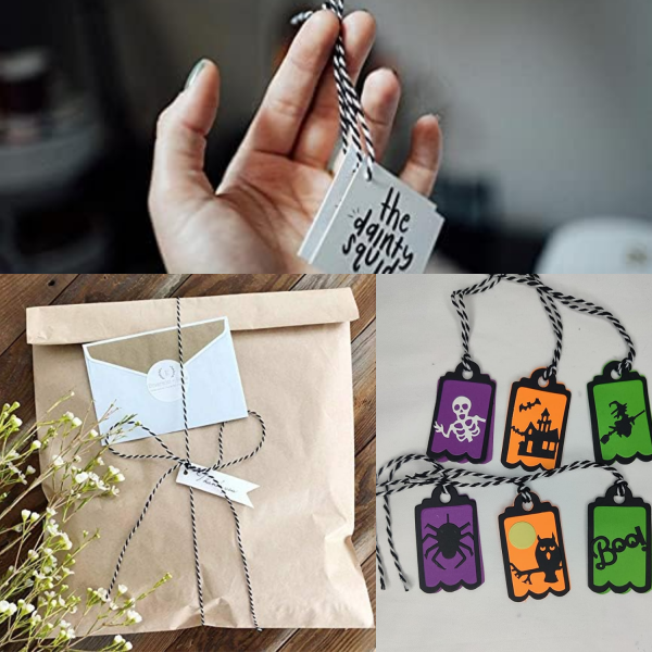 Hediye Paketleme ve Ambalaj İpi, Marteniçka, Paket İpi, 200 M (TWINE BAKER) Siyah-Beyaz