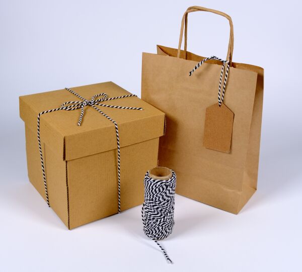 Hediye Paketleme ve Ambalaj İpi, Marteniçka, Paket İpi, 200 M (TWINE BAKER) Siyah-Beyaz