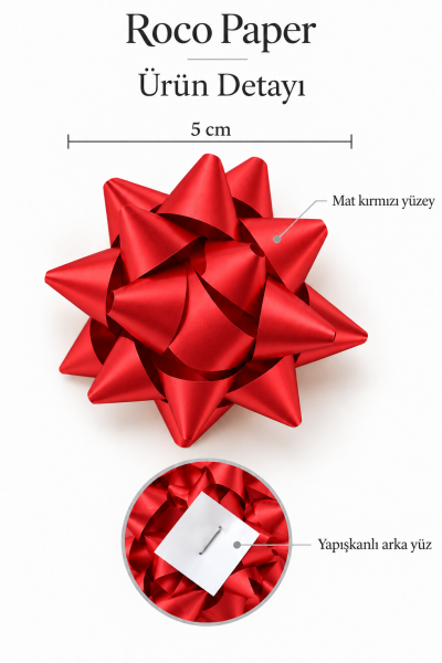 Fiyonk 5 cm Mat Kırmızı  - 12 Adet