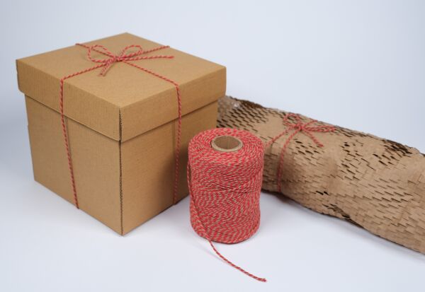 Hediye Paketleme ve Ambalaj İpi, Marteniçka, Paket İpi, 200 M (TWINE BAKER) Kırmızı-Kraft