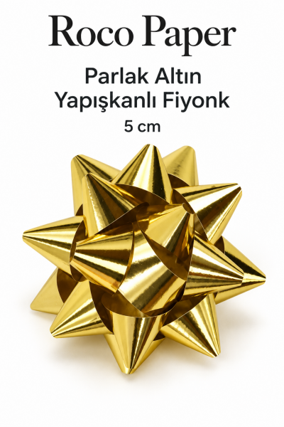 Fiyonk 5 cm Parlak Altın - 12 Adet