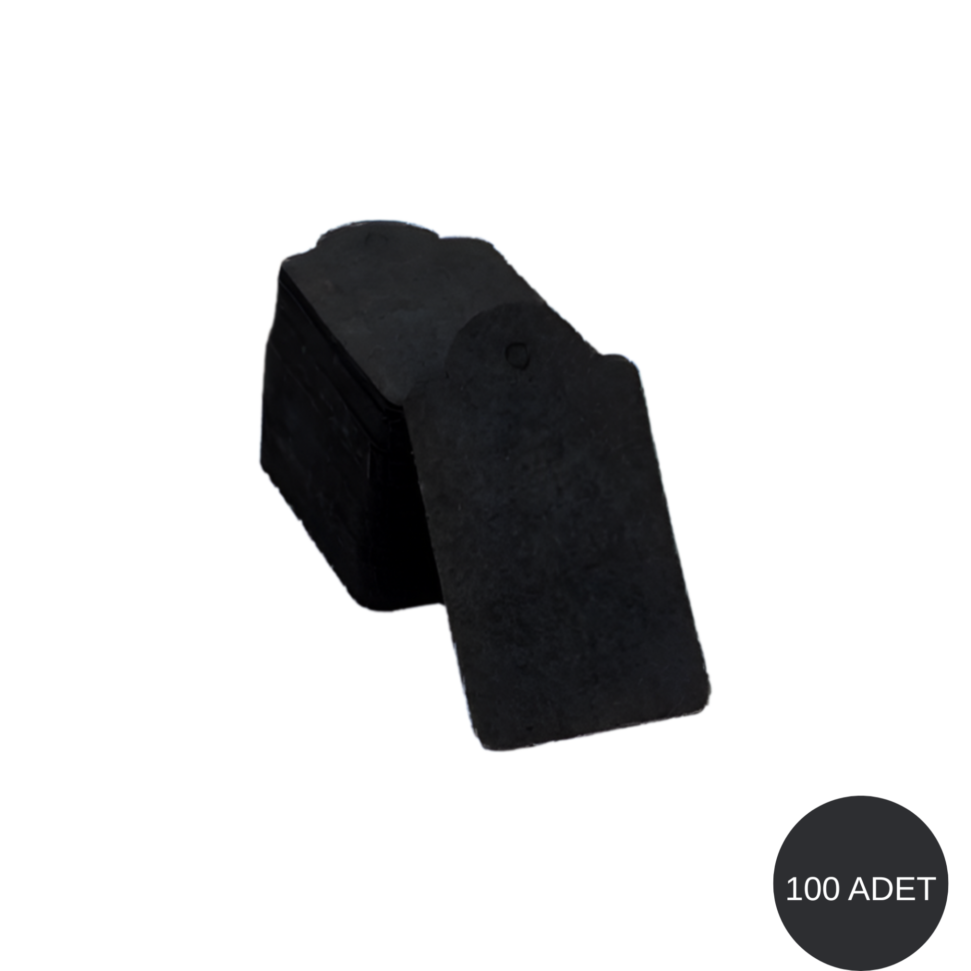 Özel Baskı Delikli Kraft Hediye Paketleme Etiketi , Boş Hediye Not Kartı, 100 Adet Beyaz - Siyah