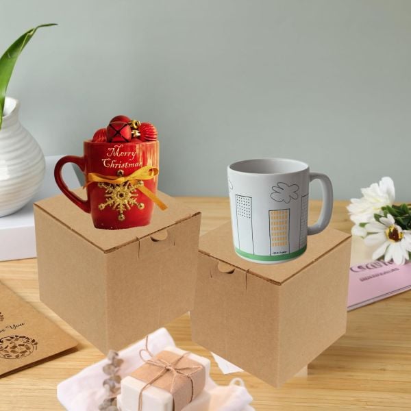 Kilitli E-Ticaret Hediye Kutusu, Kraft Karton Kargo Paketleme Kutusu, 25 Adet, 11x11x12 Cm
