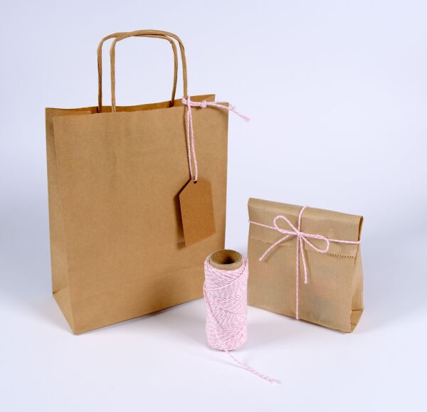 Hediye Paketleme ve Ambalaj İpi, Marteniçka, Paket İpi, 200 M (TWINE BAKER) Pembe-Beyaz