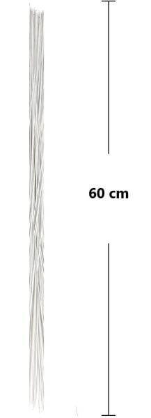 Roco Paper Yapay Çiçek Teli, Çiçek Aranjman Yapım Teli, 2 mm - 10 Adet 60 cm - Beyaz