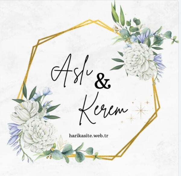 Özel Baskı Düğün Davetiye Sticker Etiketi, 4*4 cm - 70 Adet - WS09 - 8