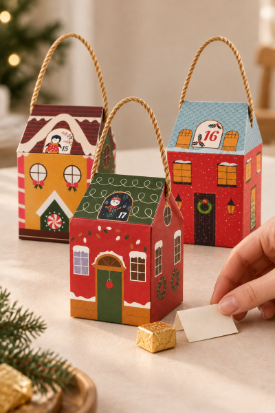 Advent Calender Set Renkli Evler 24'lü Set