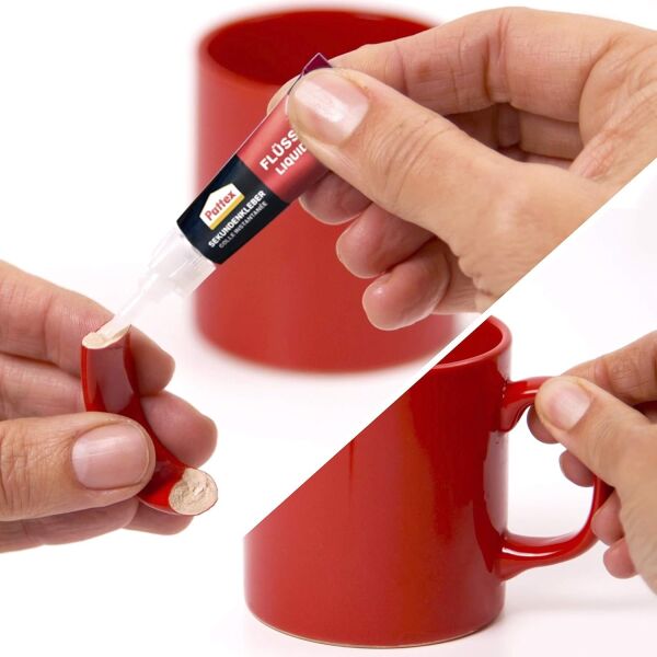 Pattex  Süper Japon Yapıştırıcı– Suya ve Darbeye Dayanıklı, Çok Amaçlı Hızlı Tutkal, 3 gr