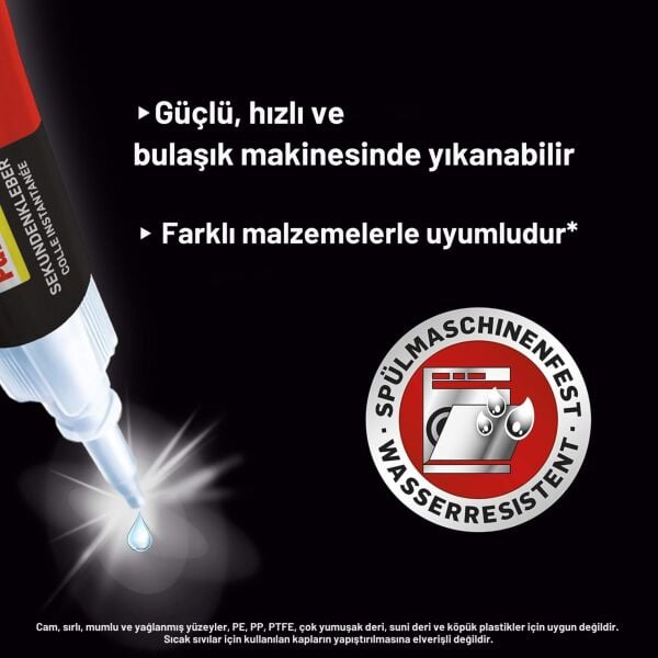 Pattex  Süper Japon Yapıştırıcı– Suya ve Darbeye Dayanıklı, Çok Amaçlı Hızlı Tutkal, 3 gr