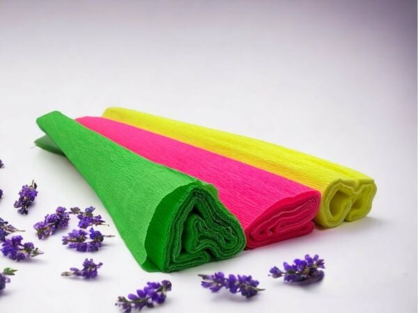 Neon Renkli Krapon Kağıtları - 3'lü Set 40gr 50x250cm