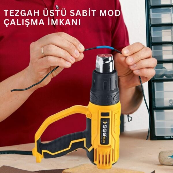 SGS 2000W Sıcak Hava Tabancası (5215) – Eva Çiçek Yapım, Boya Sökme, Boru Bükme ve Isıtma Aracı