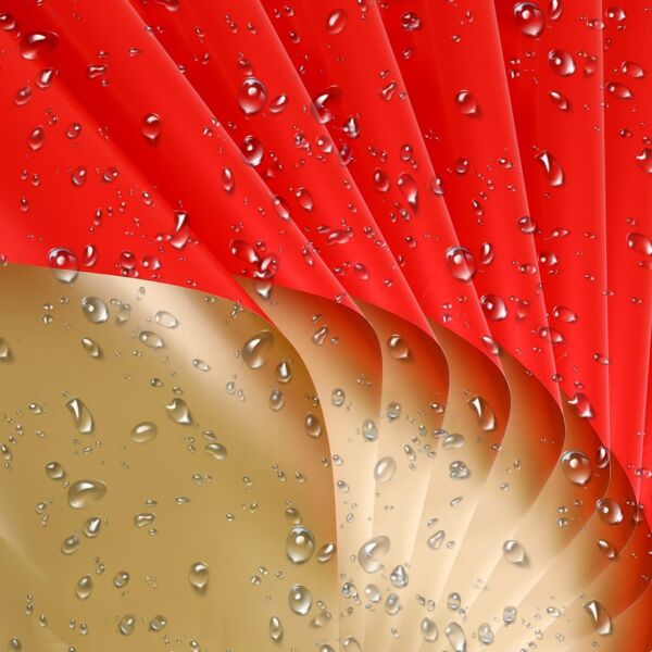 Çiçek Ambalaj Kağıdı 5li, Çift Yüzlü-Kırmızı & Altın- Mat OPP Hediye Buket Sargı Kağıdı, 58x58 Cm