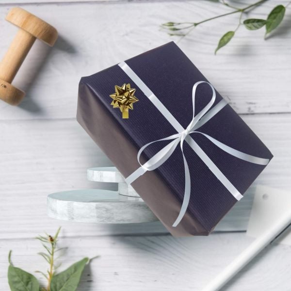 İtalyan Premium Hediye Paketleme Kağıdı, Paket Ambalaj Kağıdı, Lacivert No:561, 70x200 Cm